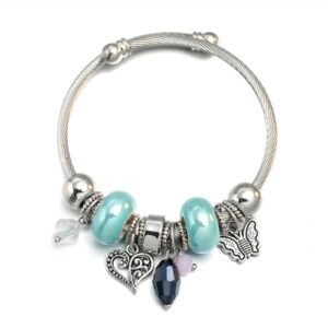 Bangle Charm Bracelet - Heart