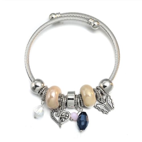 Bangle Charm Bracelet - Heart