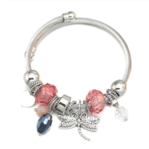 Bangle Charm Bracelet - Dragonfly