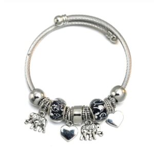 Bangle Charm Bracelet - Elephant