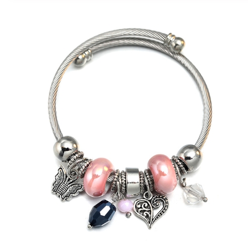 Bangle Charm Bracelet - Heart