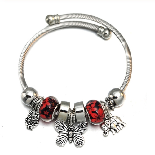 Bangle Charm Bracelet - Butterfly
