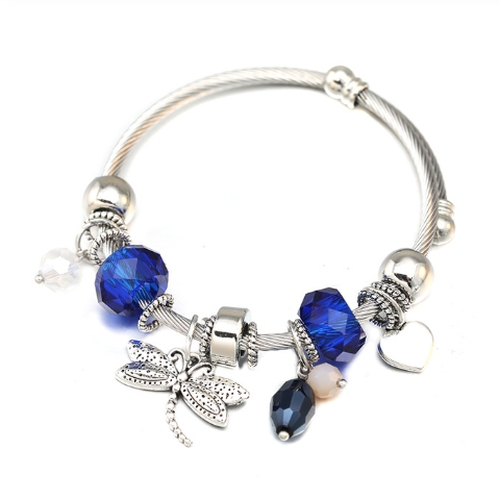 Bangle Charm Bracelet - Dragonfly