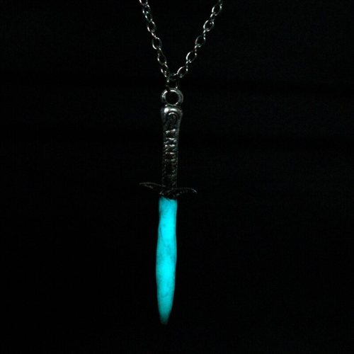 Sword pendant with glowing sword