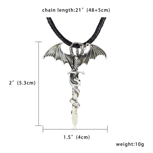 Dragon Gothic Pendant Necklace